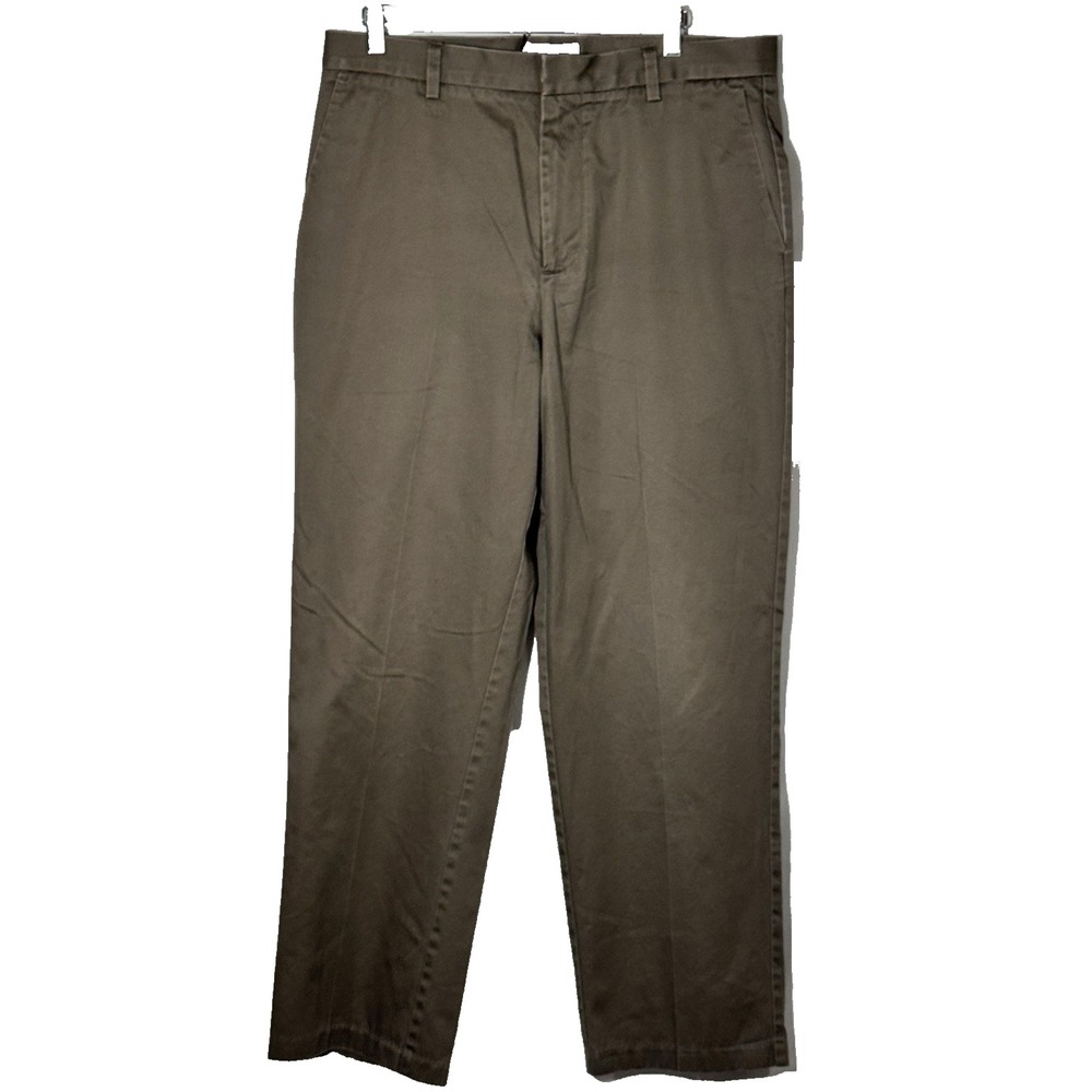 Dockers Pants Men's 36x32 Classic‎ Fit D3 Brown Flat Front Chino